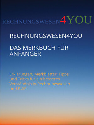 cover image of Rechnungswesen4you--Das Merkbuch für Anfänger